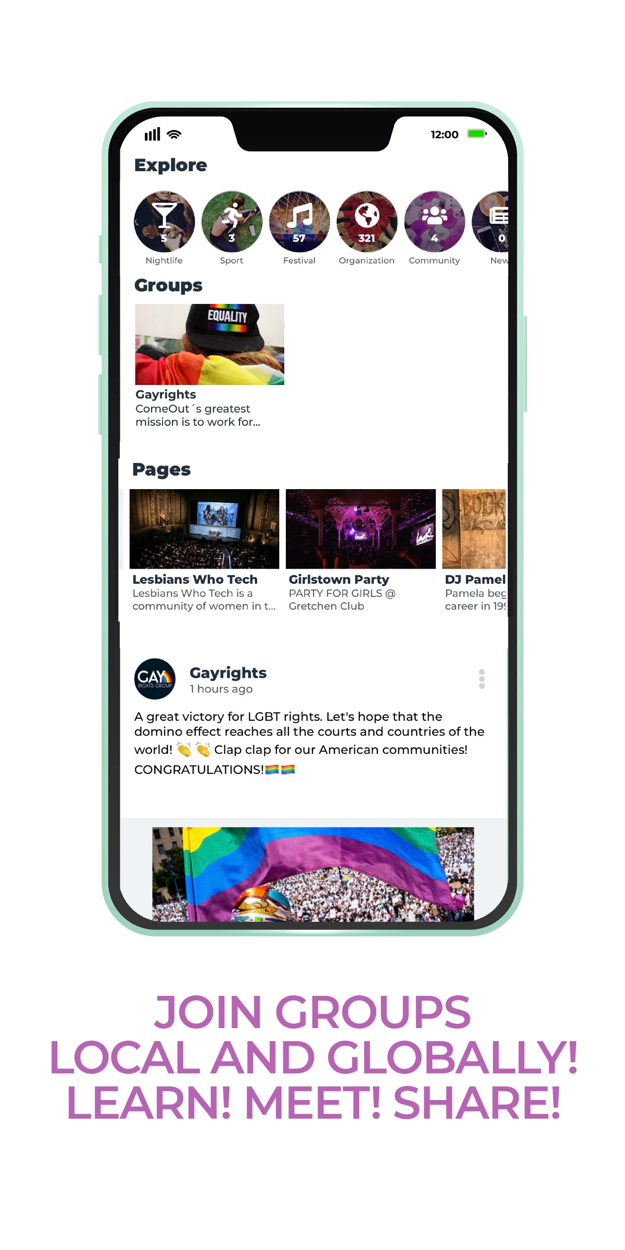 Lesbian chat app - LesBeSocial screenshot